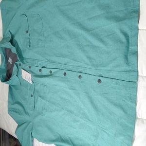 Croft & Borrow men's cooling shirt quick dry XXL NWT new with tags green collar